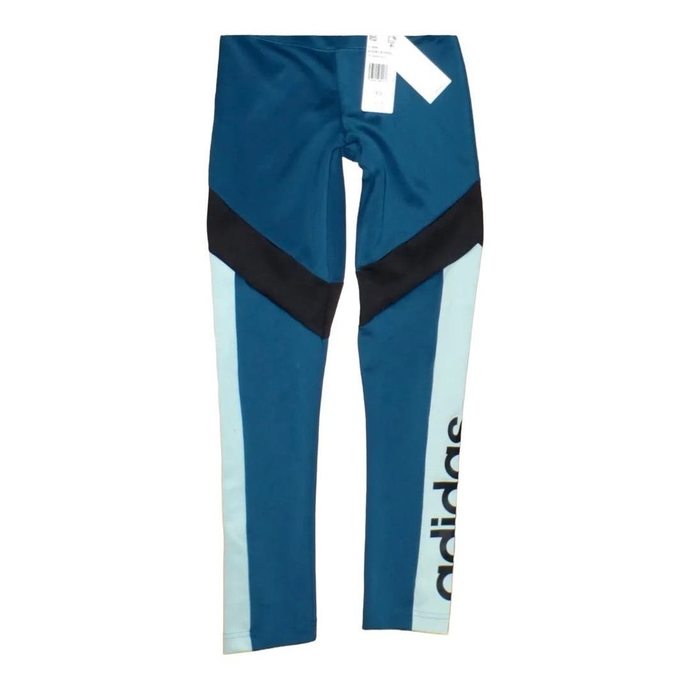 Adidas Size medium womens teal & black two toned form fitted leggings​​​…​​